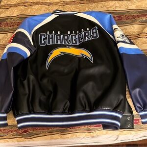 San Diego Chargers pleather jacket. Excellent condition